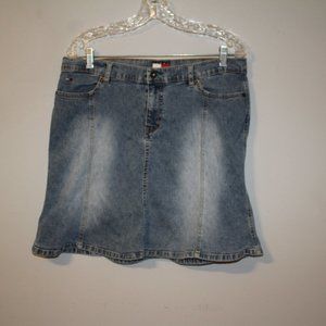 Vintage Tommy Hilfiger Size 13 Jr Short Denim Short Skirt 90s Hipster Y2K